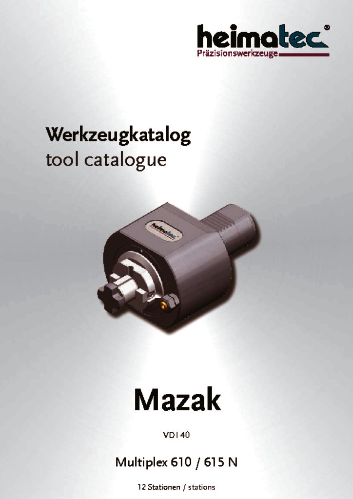 Mazak MP 610 615 – 12_Stationen, VDI 40