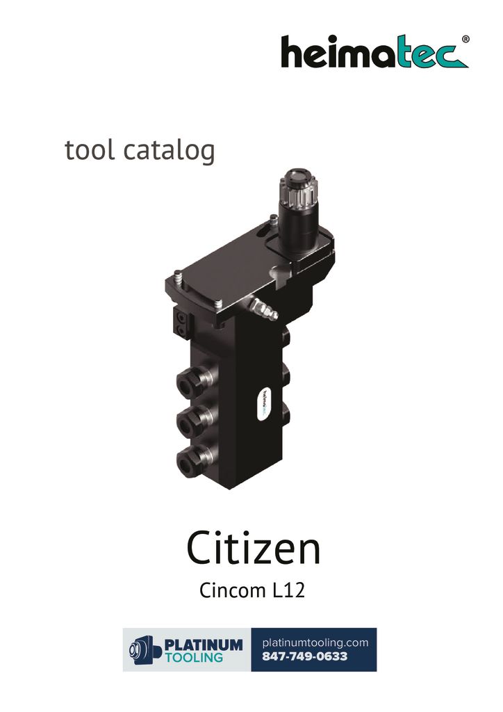 Citizen L12 Heimatec Catalog for Live and Static Tools
