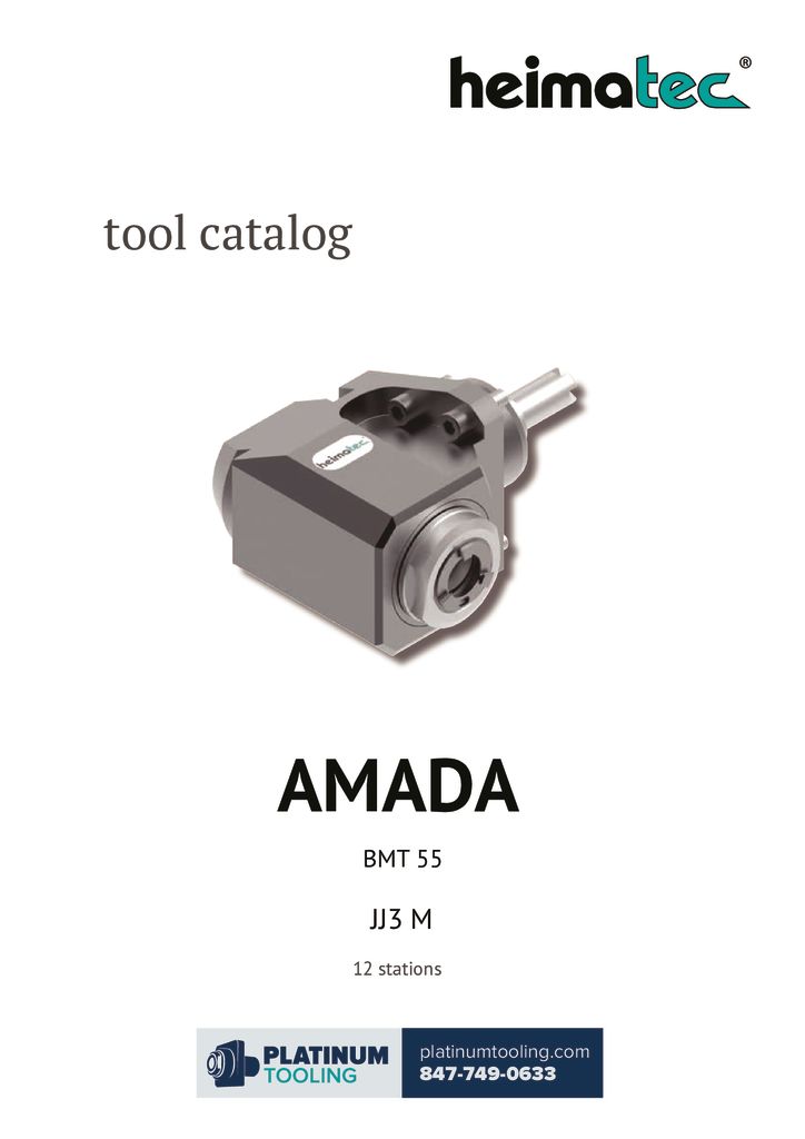 Amada JJ3 M BMT 55 Heimatec Catalog for Live and Static Tools