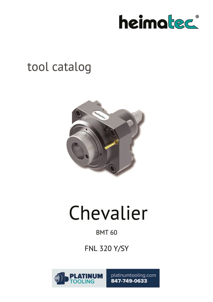 Chevalier FNL 320 Y-SY Heimatec Catalog for Live and Static Tools