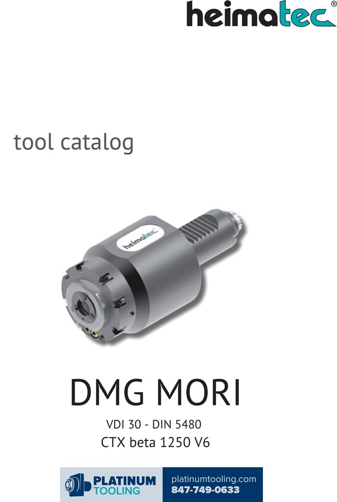DMG Mori CTX beta 1250 V6 VDI 30-DIN 5480 Heimatec Catalog for Live and Static Tools