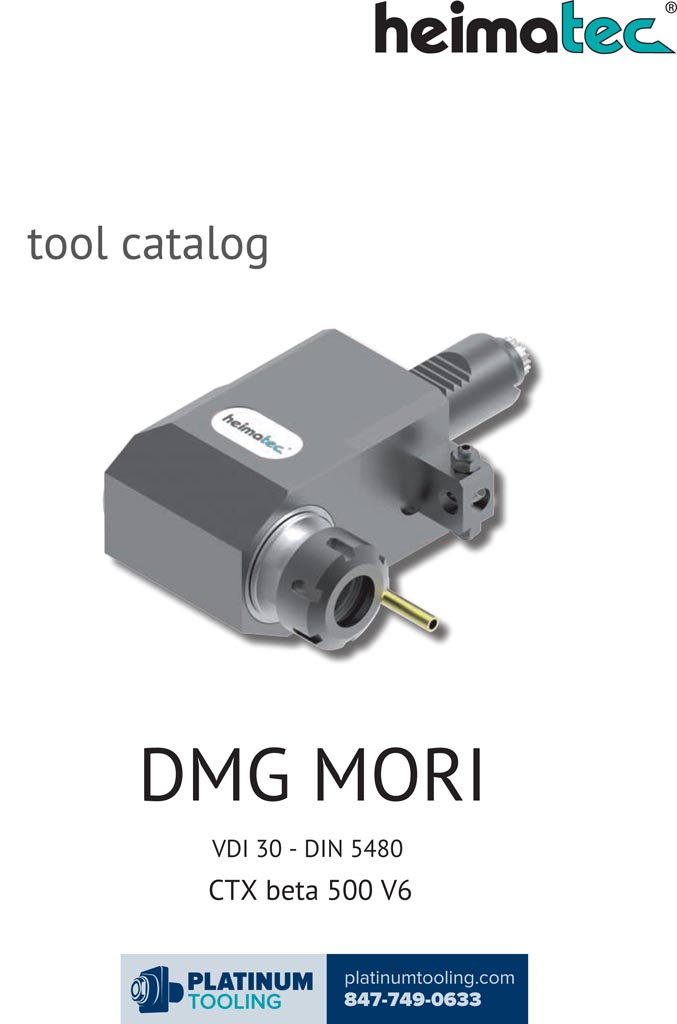 DMG Mori CTX beta 500 V6 VDI 30-DIN 5480 Heimatec Catalog for Live and Static Tools