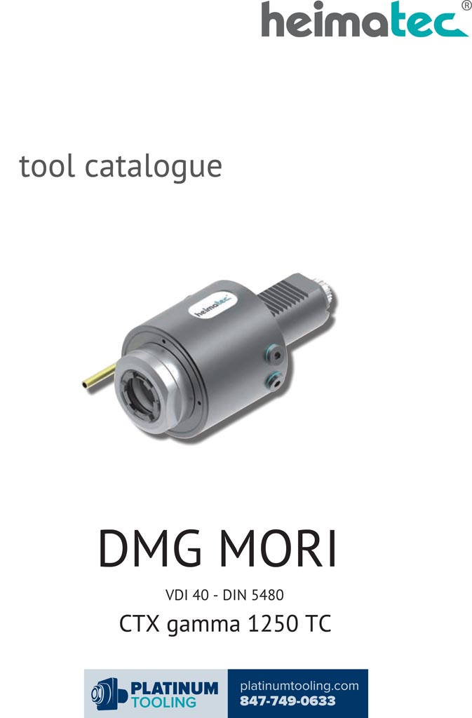 DMG Mori CTX gamma 1250 TC VDI 40-DIN 5480 Heimatec Catalog for Live and Static Tools