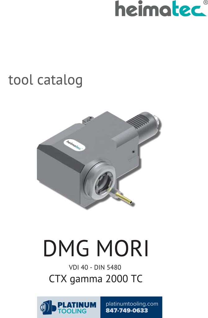 DMG Mori CTX gamma 2000 TC VDI 40-DIN 5480 Heimatec Catalog for Live and Static Tools