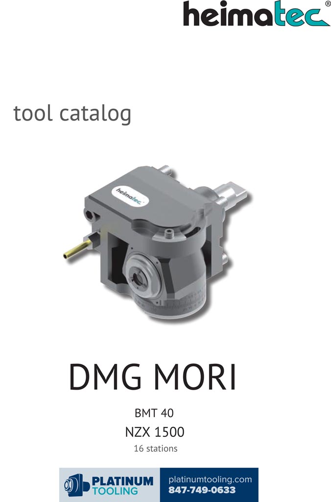 DMG Mori NZX 1500-16 Stat BMT 40 Heimatec Catalog for Live and Static Tools