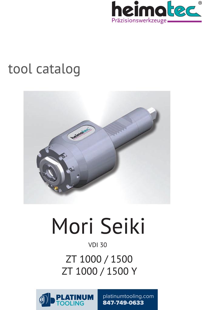 DMG Mori ZT 1000-1500 VDI 30 Heimatec Catalog for Live and Static Tools
