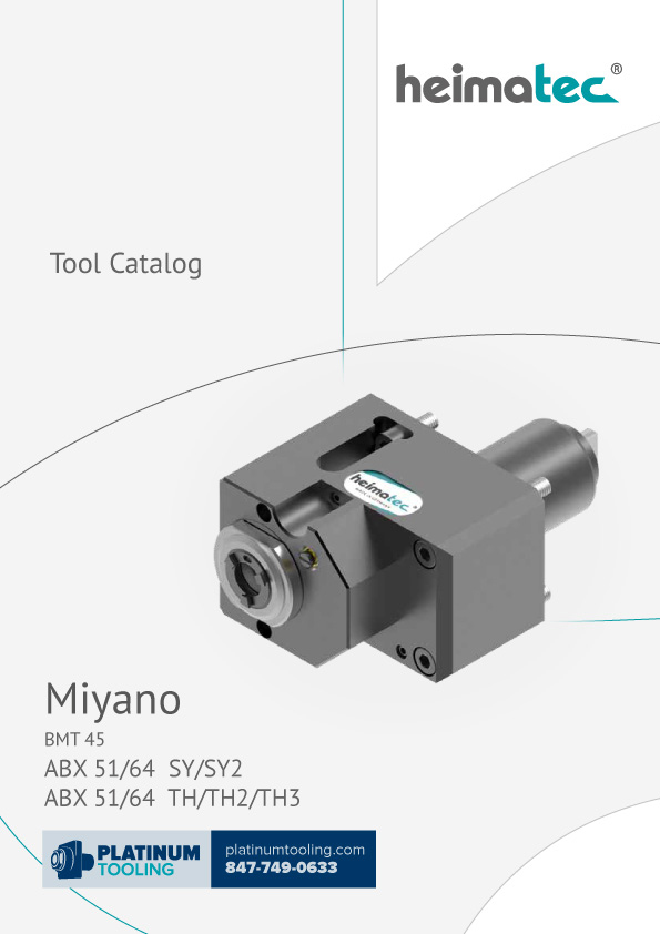 Miyano ABX 51-64 SY-SY2-TH-TH2-TH3 BMT 45 Heimatec Catalog for Live and Static Tools