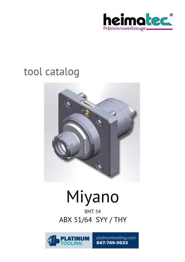 Miyano ABX 51-64 SYY-THY BMT 54 Heimatec Catalog for Live and Static Tools