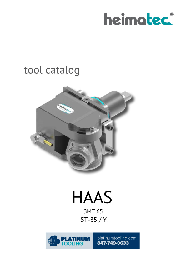 Haas ST-35(Y) BMT 65 Heimatec Catalog for Live and Static Tools