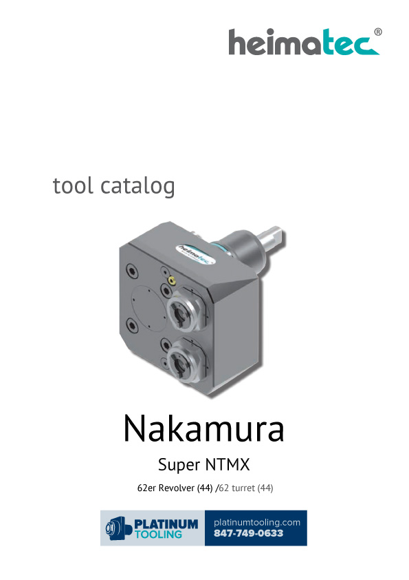 Nakamura Super NTMX Heimatec Catalog for Live and Static Tools