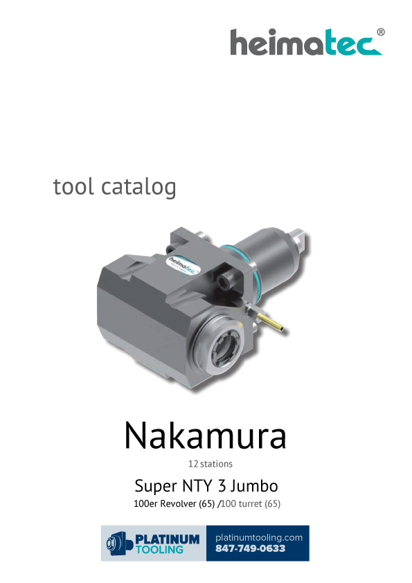 Nakamura Super NTY 3 Jumbo Heimatec Catalog for Live and Static Tools