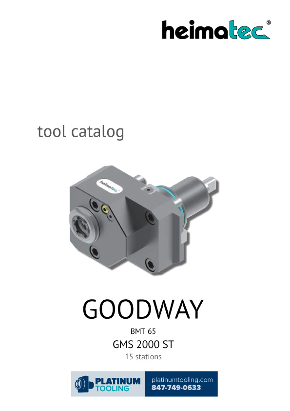 Goodway GMS 2000 ST 15 Stat-BMT 65 Heimatec Catalog for Live and Static Tools
