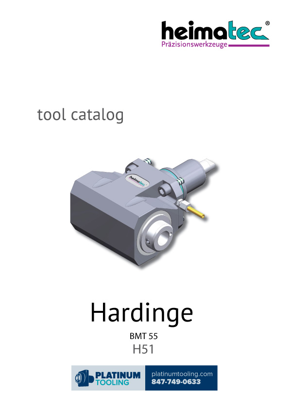 Hardinge H51 BMT 55 Heimatec Catalog for Live and Static Tools