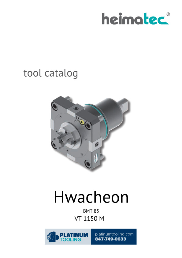 Hwacheon VT 1150 M BMT 85 Heimatec Catalog for Live and Static Tools
