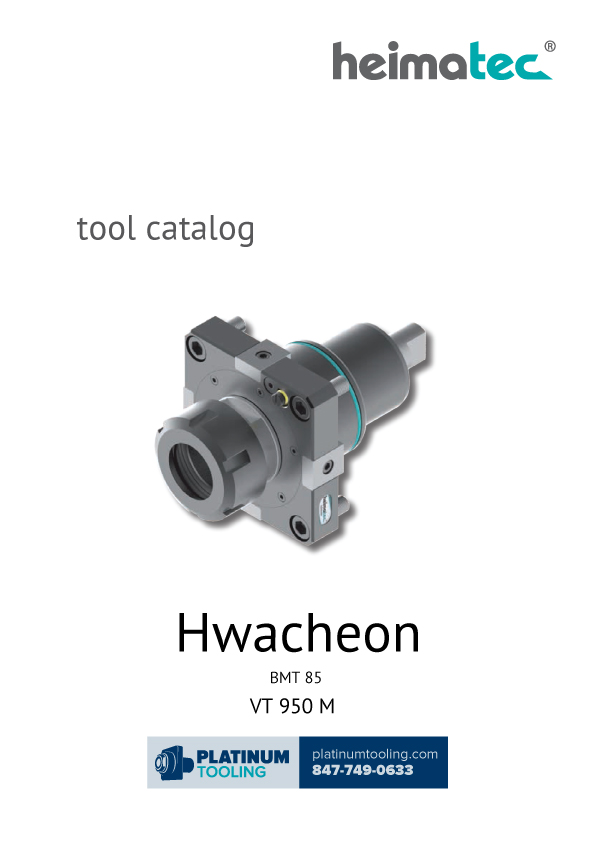 Hwacheon VT 950 M BMT 85 Heimatec Catalog for Live and Static Tools