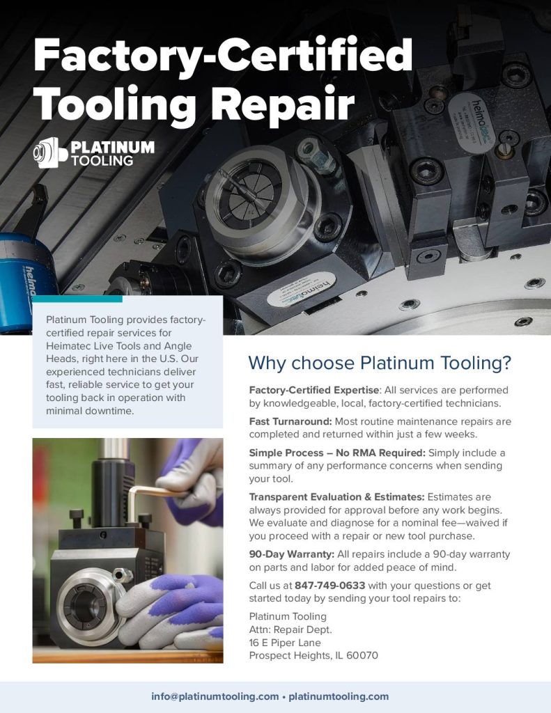 Platinum Tooling Factory-Certified Tooling Repair